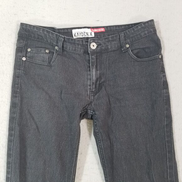 Kayden K. Jeans men's 34x32 skinny straight black stretch denim pants - Picture 2 of 12